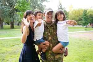 militaire et sa famille